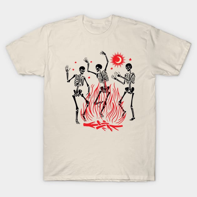 Dancing Skeletons T-Shirt by Benser Creative